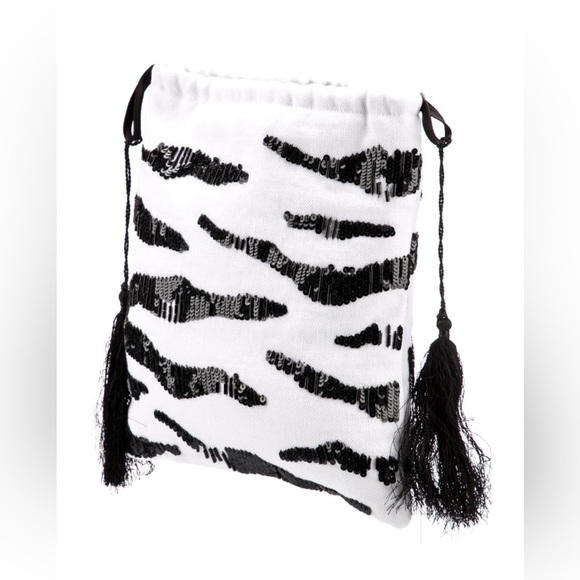 THE ATTICO NWT Beaded Clutch in white - Picture 2 of 6